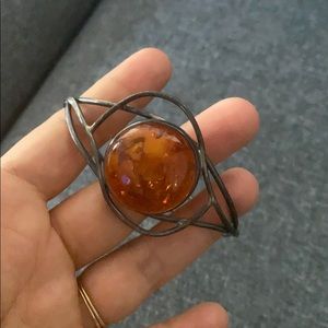 Amber cuff bracelet vintage